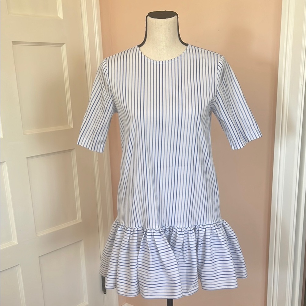 Brand New Maternity Blue Striped Dress